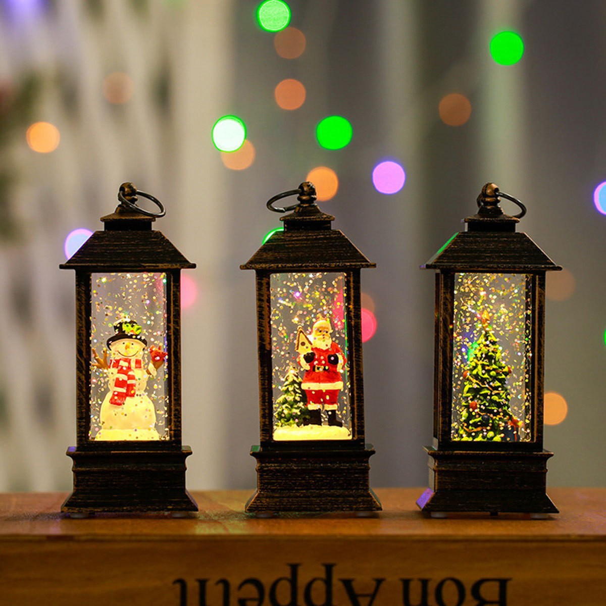 Christmas glowing candle lights creative small wind lights night lights ornaments Christmas children's gifts window decorations