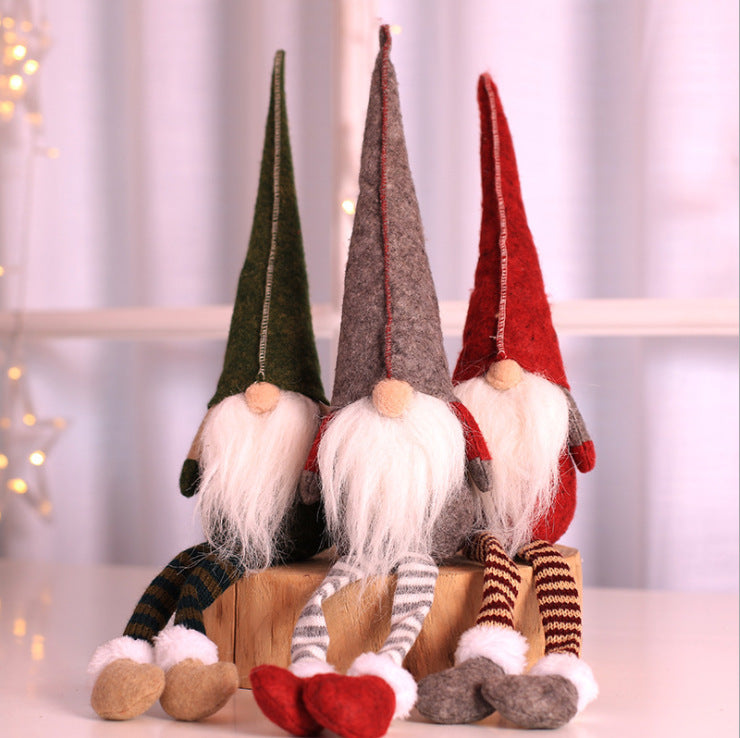 Christmas Gnome Christmas Decoration Long Legged Rudolph Doll Christmas Children Gift Hotel Mall Window Decoration