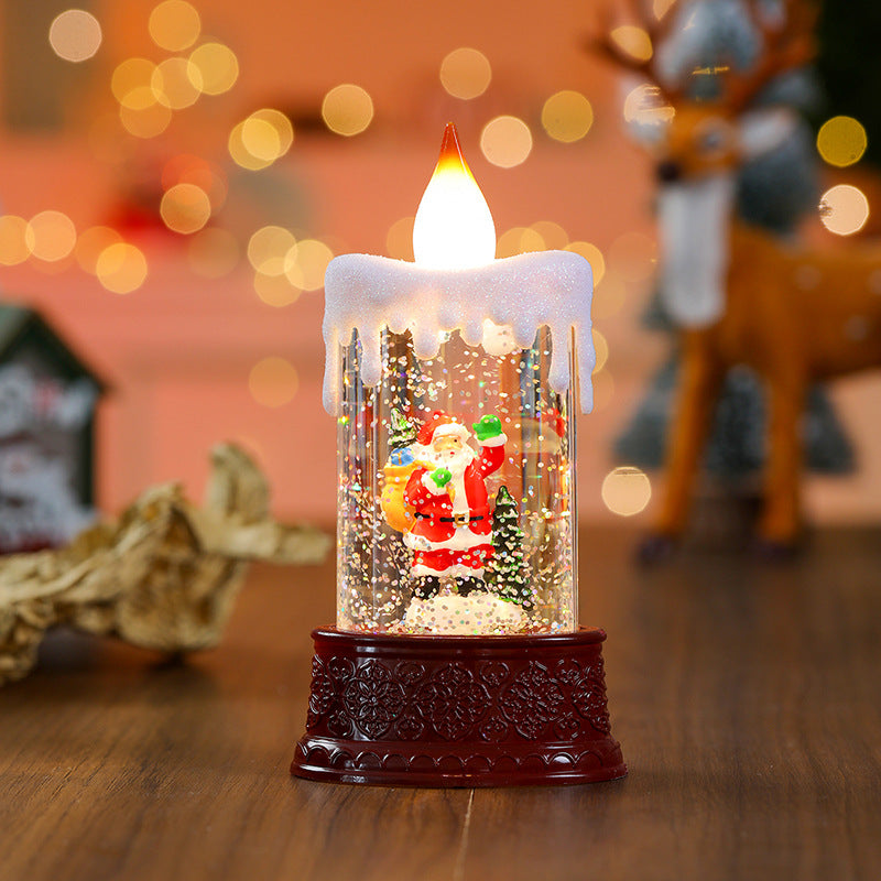 Christmas glowing candle lights creative small wind lights night lights ornaments Christmas children's gifts window decorations