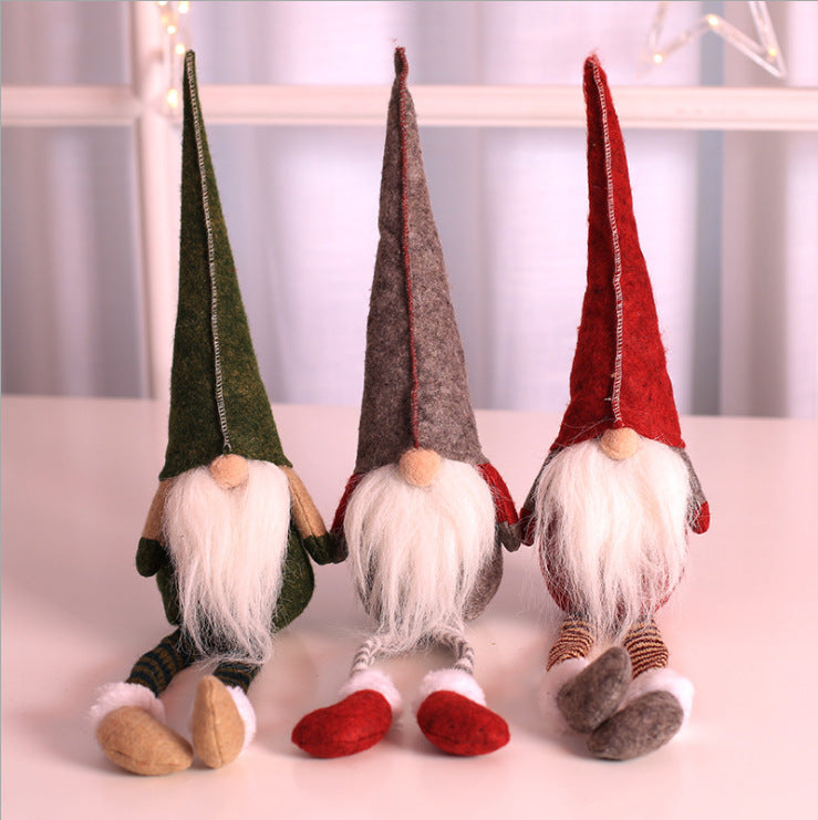Christmas Gnome Christmas Decoration Long Legged Rudolph Doll Christmas Children Gift Hotel Mall Window Decoration