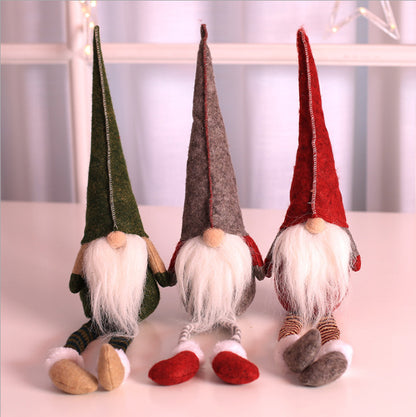 Christmas Gnome Christmas Decoration Long Legged Rudolph Doll Christmas Children Gift Hotel Mall Window Decoration